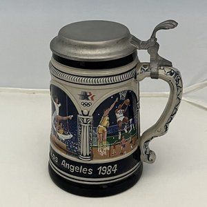 Vintage 1980 Limited Edition Thewalt Ceramic Beer Stein 1984 Summer Olympics